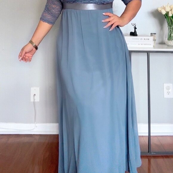 CHIFFON & SEQUIN A-LINE Ñ GOWN DRESS Plus Size Style Lace New 2025 - Picture 7 of 12